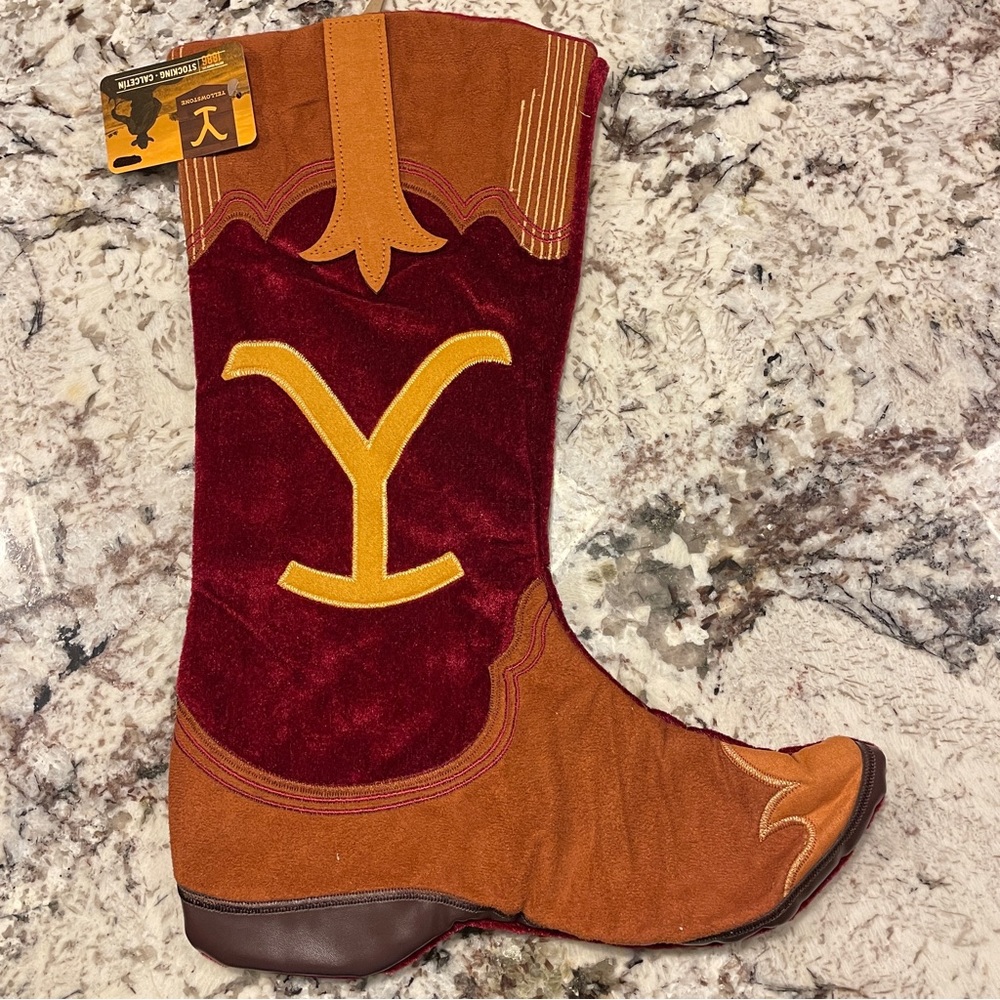 Yellowstone Christmas Stocking Cowboy Boot Western NWT 2024
